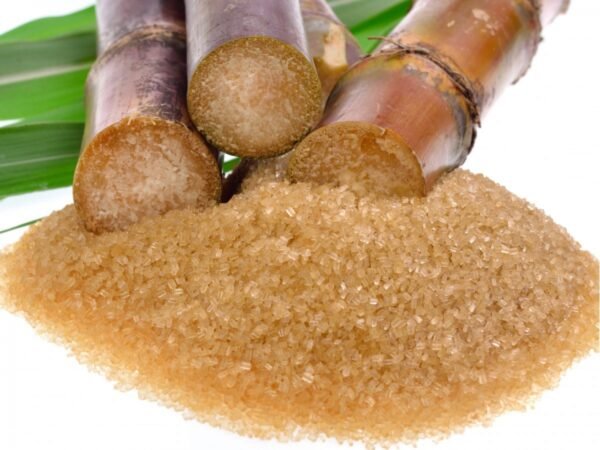 Bulk Demerara sugar in 50kg bags ready for shipment.
